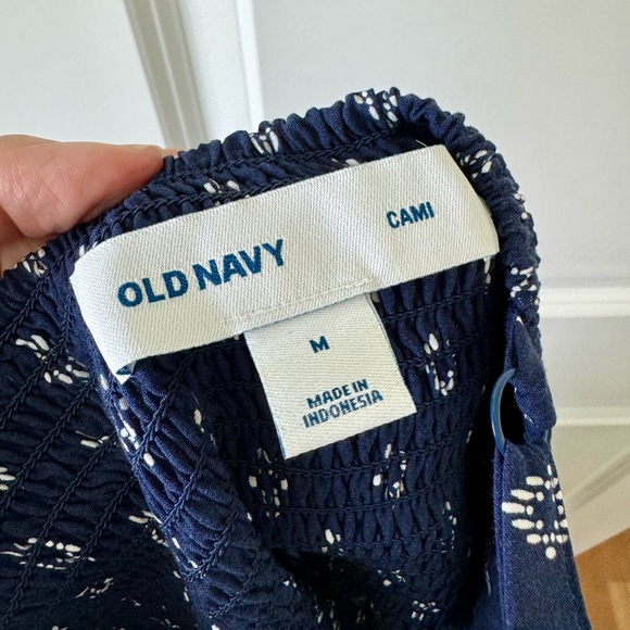Old Navy cami dress in navy blue print - Picture 5 of 5